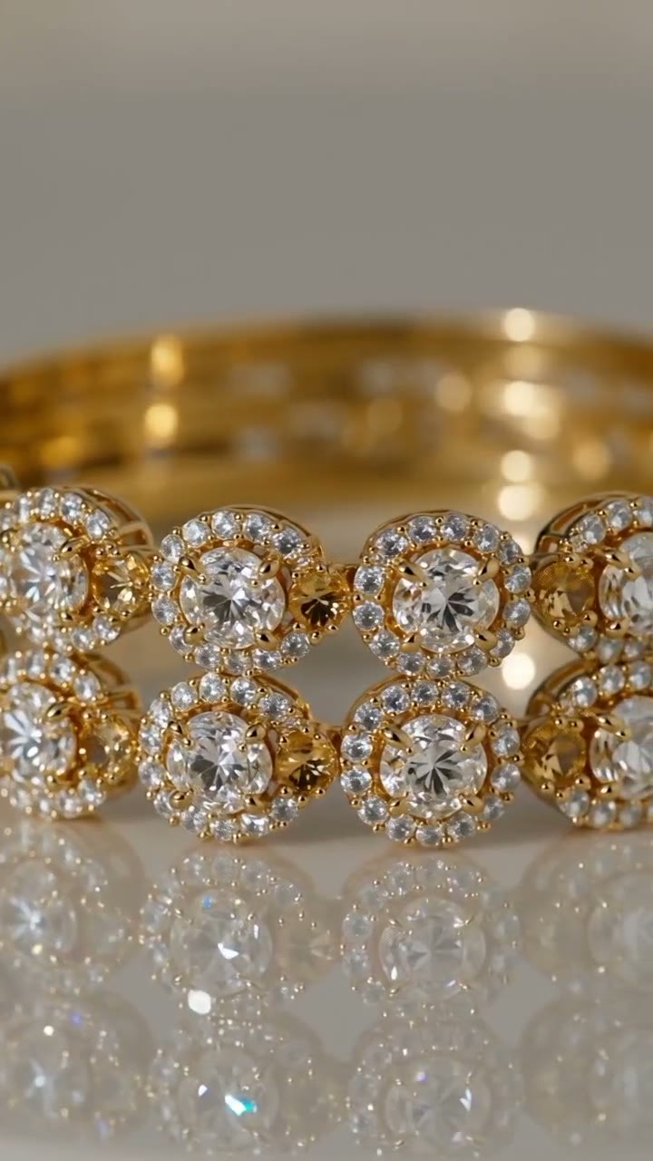 Royal Crystal Bangle Pair